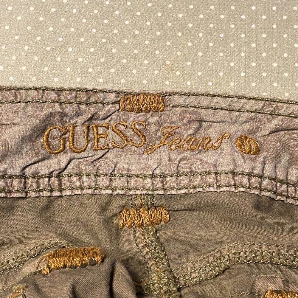 Guess Olive Green Cargo Grunge Miniskirt - Picture 10 of 12